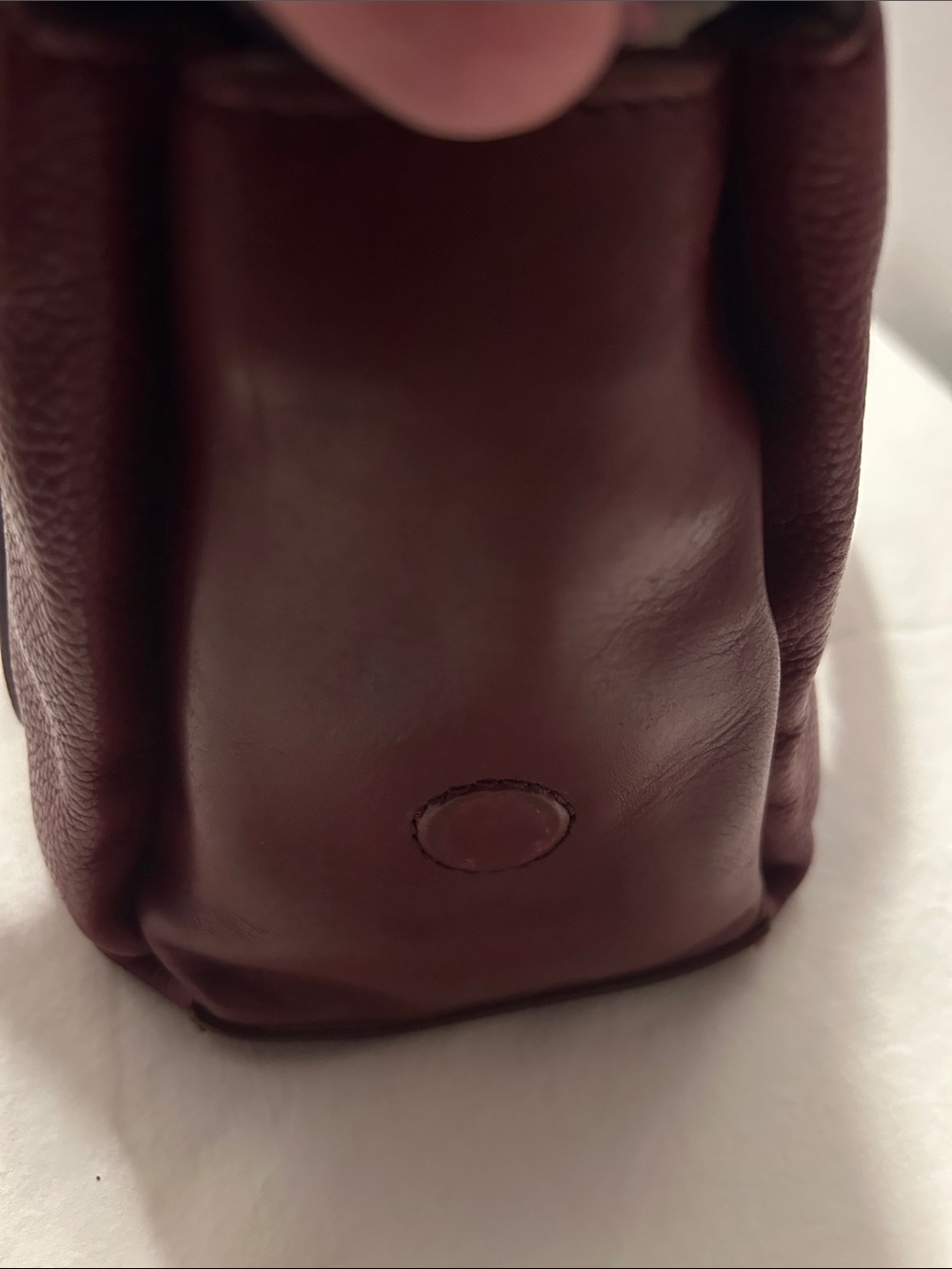 Tory Burch Burgundy Leather Satchel with Gold Hardware in EUC Retail $595 - Picture 9 of 14